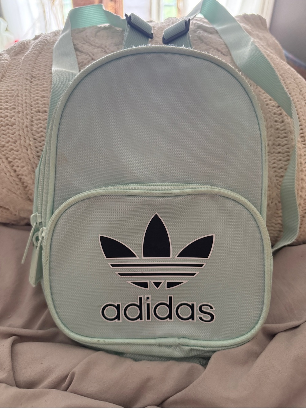 adidas Mini Santiago Backpack, Ice Mint w Black Logo, new w o tags - Picture 3 of 9